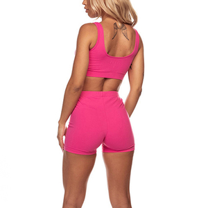 Pantalones Cortos de Yoga para Mujer, Tallas Grandes, Personalizados, Sólidos, Transpirables, Ecológicos, OEM, Fitness, Poliéster, Spandex, Elásticos en Cuatro Direcciones - Product Image 2