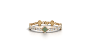Moissanite Clover Charm Tennis Bracelet 925 Sterling Silver Luxury Hip Hop <b>Iced</b> <b>Out</b> Gift Party for Men & Women - Product Image 4