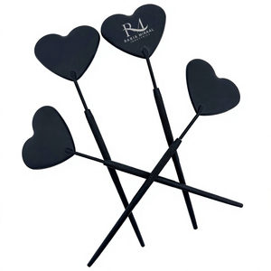 Espejo de Extensión de Pestañas con Mango de Agarre de Diamante en Color Negro Mate con Recubrimiento en Polvo de Alta Calidad, Logotipo Personalizado, Forma de Corazón - Product Image 3