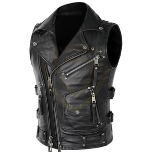 Gilet en cuir pour homme, confortable, respirant, chaud pour l'hiver, prix de gros, design unique - Product Image 2