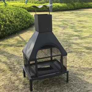 Estufa de Leña de Hierro Fundido para Interiores, Chimenea Independiente de Metal, Estufa de Calefacción para el Hogar con Puerta de Vidrio - Product Image 5
