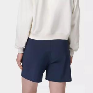 กางเกงขาสั้นลำลองผ้าฝ้ายฟลีซ 100% ระบายอากาศได้ดีสำหรับผู้หญิง รุ่นใหม่ กางเกงขาสั้นผู้หญิงสำหรับฤดูร้อน ชุดกีฬา กางเกงขาสั้นออกกำลังกายสำหรับผู้หญิง - Product Image 2