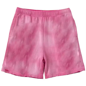 Pantalones Cortos Deportivos de Felpa Francesa OEM, 100% Algodón, Impresión Serigrafiada, Estilo Vintage, Lavado Ácido, para Hombre - Product Image 1
