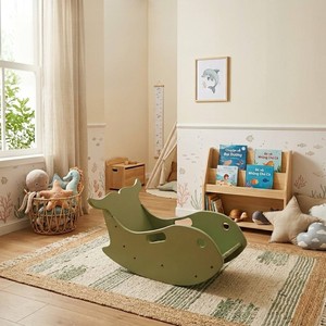 Jouet en bois bleu pour enfants DISCO Dolphin See-Saw, équipement de jeu d'intérieur, longueur 750 mm - Product Image 3