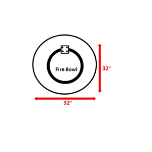 25\" H X 32\" W Aluminum <b>Propane</b> Outdoor <b>Fire</b> <b>Pit</b> Table - Product Image 5