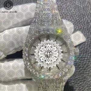 Reloj Charm_Jewells de Lujo, Acero Inoxidable, Caja Tonneau de 40mm, Analógico, Cuarzo, con Incrustaciones de Diamantes, Diseño Hueco, Unisex, a la Moda - Product Image 2