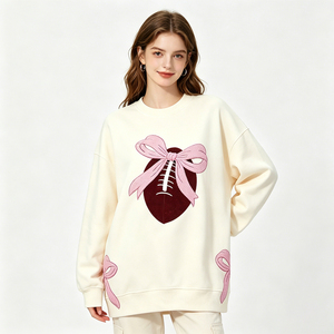 AL-TAUL IMPEX 2026 Sweat-shirts longs pour femmes avec logo appliqué personnalisé, mode automne, streetwear, tissu en molleton, doublure écologique - Product Image 1