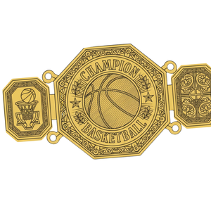 Cinturón de Campeón de Baloncesto con Emblema Dorado, Diseño Personalizable de Primera Calidad para Eventos de Baloncesto y Coleccionistas - Product Image 5