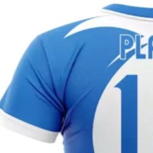 Camiseta de Fútbol para Mujer Azul Rey y Blanca de Manga Corta con Tela Transpirable para Entrenamiento y Partido - Product Image 3