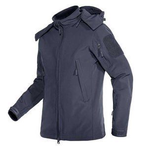 Veste coupe-vent décontractée unisexe en coton 100% mi-lourd, anti-plis, imperméable, avec poches zippées, pour la chasse et les sports, vente en gros - Product Image 1