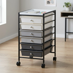 OEM EBay Organizer Taiwan Home <b>Storage</b> Furniture Manufacturer MIT DIY Housewares Plastic <b>Drawer</b> Organizer Trolley With Wheels - Product Image 2