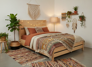 Premium Modern Solid Wood Mango <b>Bed</b> <b>Frame</b> Bedroom Indoor Eco-Friendly Factory Direct OEM ODM Custom Wholesale - Product Image 6