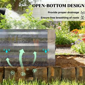 Mini-lieu de culture gris foncé et vert, serre portable pour l'extérieur - Product Image 4