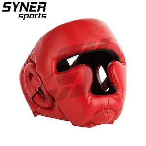 หัวมวยแบบเต็มหน้าวัสดุ PU ที่กำหนดเองสีดำ/เทาสำหรับออกกำลังกาย MMA เทควันโดดีไซน์ใหม่ - Product Image 6