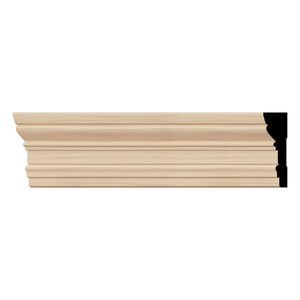Traditional Wood Crown Molding Raw Surface Durable Eco-Friendly Building Decoration Trim Customized Length Solid Wood Mouldings - Product Image 1