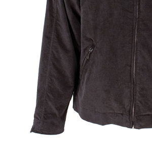 Manteau d'hiver en velours tendance pour homme, veste noire classique à col montant avec logo frontal, style urbain, design mariage - Product Image 4