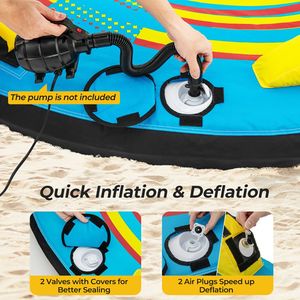 Plataforma Flotante Inflable de Doble Válvula para 3 Personas, para Deportes Acuáticos - Product Image 6