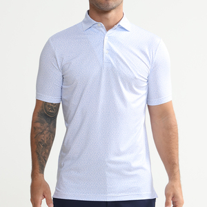 Polos de Golf de Lujo Personalizados con Bordado, de Manga Corta, Talla Grande, con Estampado Completo, en Spandex y Poliéster de Alta Calidad - Product Image 1