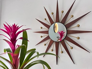 Sun Shape Yellow Wall <b>Mirror</b> Perfect For Living Room And <b>Bedroom</b> Adds Radiant And Eye Catching Wall Decor From India - Product Image 5