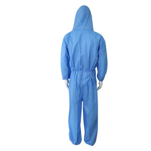 Combinaison de protection jetable bleue avec capuche et bottes, combinaison intégrale pour usage médical - Product Image 3
