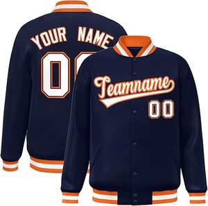 Veste universitaire personnalisée OEM avec corps en mélange de laine de qualité supérieure, manches en cuir, broderie du logo de l'équipe, veste de style universitaire, vente en gros - Product Image 2