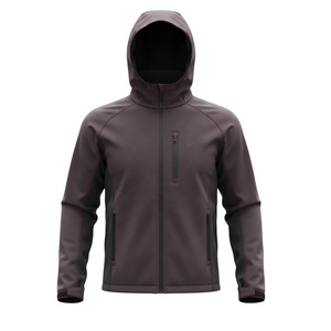 <b>Men's</b> Waterproof Windbreaker Hooded Soft shell Zipper-Up Outdoor Sports <b>Jacket</b> for Hiking Running - Product Image 3