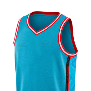 เสื้อบาสเก็ตบอลแขนสั้นระบายอากาศได้ดีชุดกีฬาผลิตตามสั่ง - Product Image 4