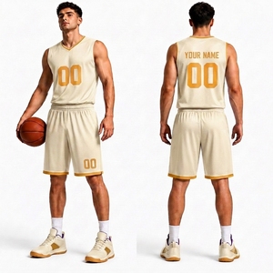 Maillot de basket-ball pour hommes, sans manches, col en v, nom personnalisé, numéro sublimé, respirant, en polyester, coupe athlétique, toutes saisons - Product Image 1