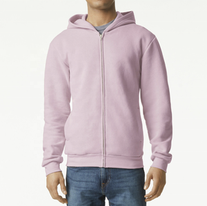 Sudaderas con capucha de lana con cremallera de alta calidad Unisex, ropa de calle para hombre, sudadera recortada con hombros caídos - Product Image 4