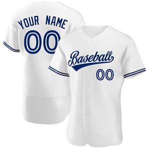 Maillot de baseball personnalisé à manches courtes, motif imprimé, grande taille, respirant, en polyester, brodé, boutonné, style vintage, blanc, uniforme de softball - Product Image 4