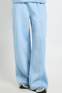 Ensemble de survêtement décontracté en molleton bleu clair pour femme, comprenant un sweat à capuche oversize et un pantalon de jogging à jambes larges, deux pièces, vêtements de sport et de détente, vente en gros - Product Image 6