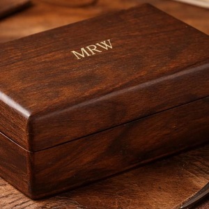 Eco-Friendly Rectangle <b>Wooden</b> <b>Box</b> for Jewelry Gift Storage-Soft Interior for Delicate Items Christmas Chinese New Year Tabletop - Product Image 5