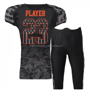 Más tamaño 100% poliéster transpirable personalizado uniforme de fútbol americano diseño personalizado su propia sublimación fútbol Jersey uniforme - Product Image 3