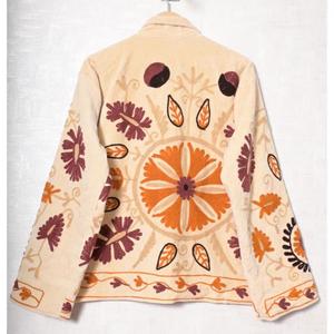Veste en velours bohème Suzani pour femmes, broderie artisanale, tenue ethnique pour festival - Product Image 4