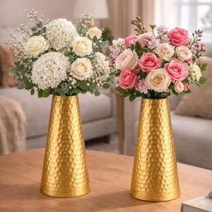 Florero Metálico para Decoración del Hogar, Florero de Mesa para Sala de Estar, Comedor, Oficina, Centro de Mesa para Bodas - Product Image 4