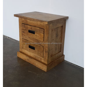 2024 Luxury Modern Mango Wood <b>Nightstand</b> with 2 Drawers for Bedroom Hall Dining or Hotel Versatile Home Storage Furniture - Product Image 5