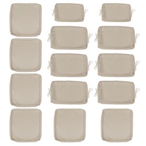 Set di 14 Copricuscini per Mobili da Esterno, 7 Pezzi (6 Posti) per Divano Sezionale in Vimini e Rattan, Include Coprisedile e Coprischienale - Product Image 1