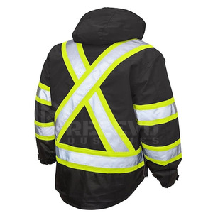 Relevo Custom Hi Visibility <b>Waterproof</b> Reflective Breathable CE Certified <b>Work</b> Safety Jacket for Men with Reflective Stripes - Product Image 3