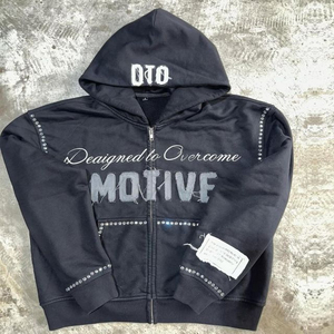 Sudadera con Capucha de Alta Calidad para Hombre, Tejido de Felpa de Poliéster/Algodón, Informal, para Invierno, con Logotipo Frontal, Transpirable, Ecológica, de Secado Rápido - Product Image 6