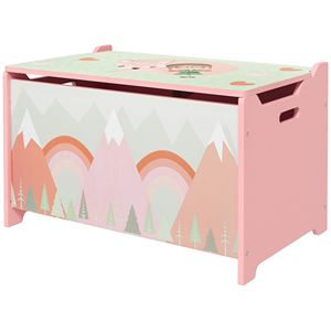Scatola Portaoggetti Rosa con Coperchio, Organizer per Camera da Letto, Contenitore per Giocattoli dei Bambini - Product Image 1