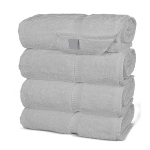 <b>White</b> Cotton <b>Bath</b> <b>Towel</b> Set Rectangular Dyed Skin-Friendly Home Use - Product Image 3