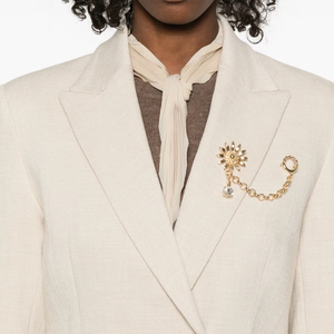 Nouvelle Tendance Mode Femme Blazer Diamant Broche en Alliage de Zinc à Pompon Accessoires Unisexe pour Blazer Homme Vente en Gros Logo Personnalisé - Product Image 6