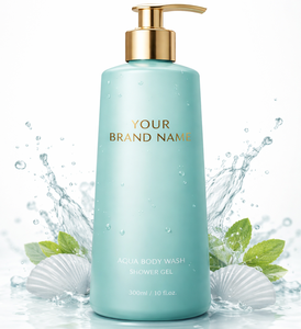 Gel de baño hidratante Aqua, gel de ducha hidratante, limpieza profunda, refrescante, cuidado de la piel, gel de baño para venta al por mayor, marca privada OEM - Product Image 1