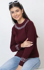 Suéter Cálido para Mujer, Diseño Moderno con Textura Tejida, Elegante y Casual para Uso Diario, de Exportador de India a Precio de Mayoreo - Product Image 2
