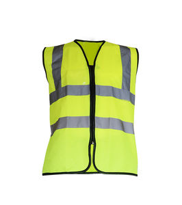 Gilet de sécurité haute visibilité ANSI Classe 1 EN ISO 20471 Classe 2, imperméable, 100% polyester, tissu tricoté, orange/jaune, poches, logo personnalisé - Product Image 2