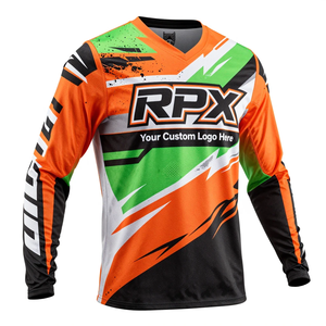 Jersey de Motocross Transpirable con Logotipo Personalizado, Impresión por Transferencia de Calor, Resistente al Viento, de Secado Rápido, para Motocross Todoterreno - Product Image 4