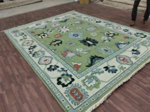 Alfombra de Lana Oushak Anudada a Mano, Alfombra Grande con Diseño Floral, Alfombra Oriental Tradicional en Tonos Pastel para Sala de Estar o Decoración de Hotel - Product Image 6