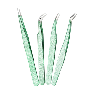 Pince à cils Ice Flower antistatique 3D de précision professionnelle pour extensions de cils et sourcils, outils de maquillage pour grossistes - Product Image 1