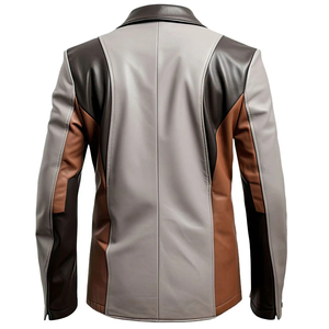 Nouveau Manteau Long Décontracté à Capuche en Cuir Véritable Tressé, Design Personnalisé 2026, pour Hommes et Femmes, Col Montant, Fermeture Éclair Frontale avec Logo, Respirant - Product Image 6