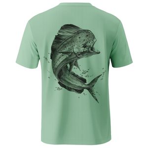 Chemise de pêche à manches courtes pour homme, légère, séchage rapide, vêtements de sport décontractés pour la pêche en plein air, impression par sublimation avec logo personnalisé - Product Image 2